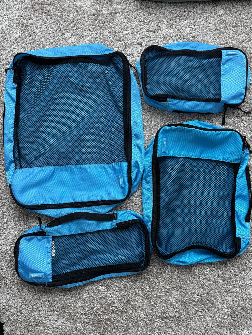 Amazon Essentials 4-Piece Packing Cubes - Sky Blue